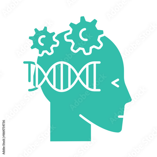 biohacking color flat icon for digital and print projects.