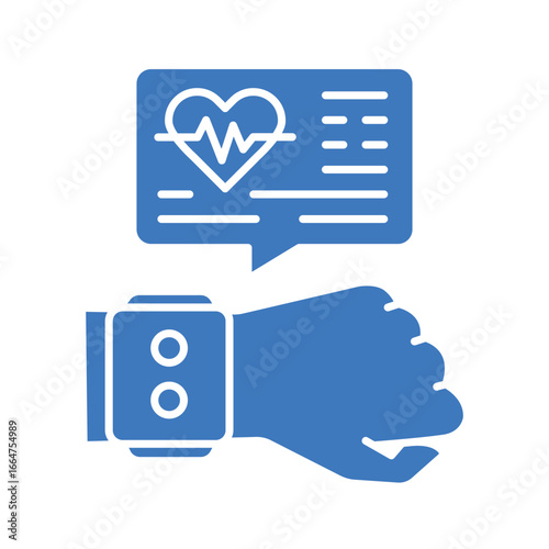 fitness tracker color flat icon for digital and print projects.