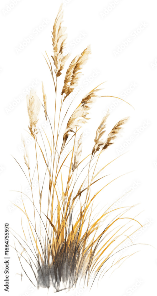 Fototapeta premium Lush green grass illustration, Generative AI