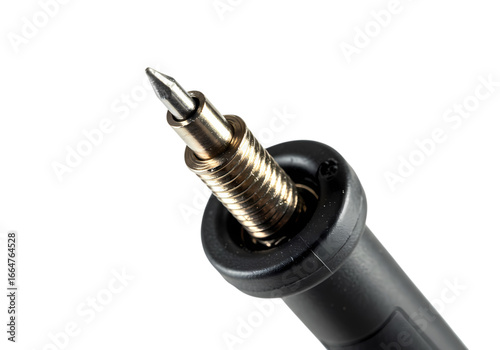 Closeup of Pen Tip Detail isolated on transparent background