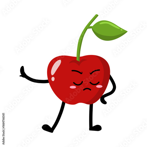 Cute Hand Drawn Cherry Nope Stop Talking