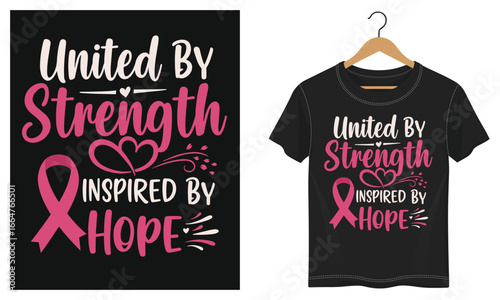 united by strength, inspired by hope typography design
