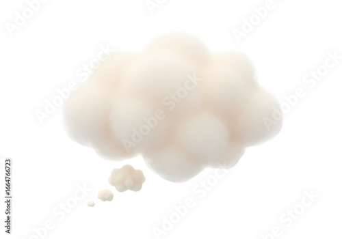 Abstract Representation of a Thought Bubble isolated on transparent background