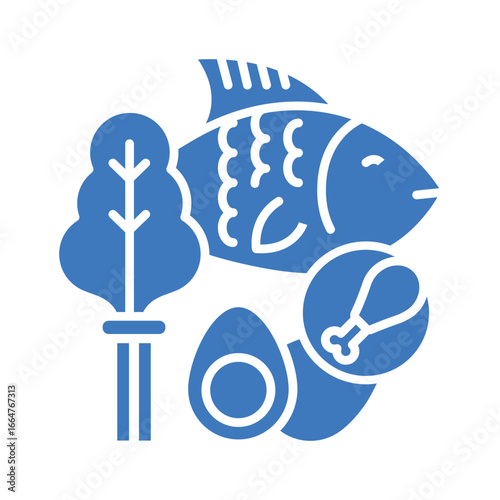 Paleo friendly color line icon for digital and print projects.