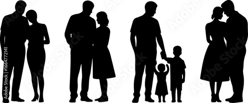 "Family Love Silhouette Art"