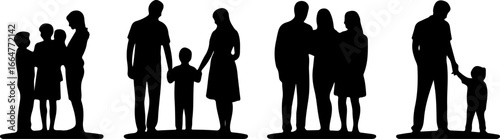 "Family Love Silhouette Art"
