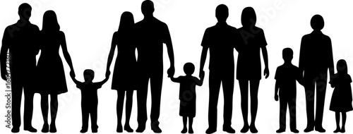 "Family Love Silhouette Art"