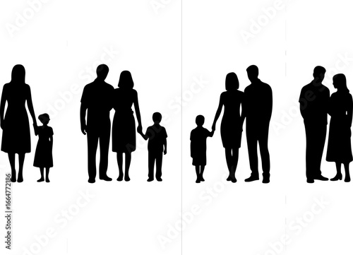 "Family Love Silhouette Art"