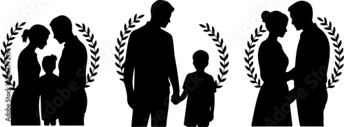"Family Love Silhouette Art"