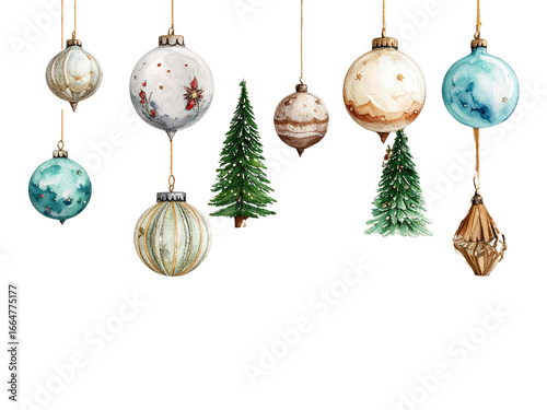 set of christmas tree branches