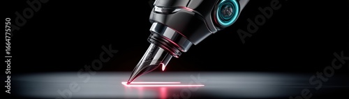 A robotic scribe digitally inscribes the Torah, showcasing technology's intersection with culture and religion in a modern context, Yom Kippur Day with AI integrated