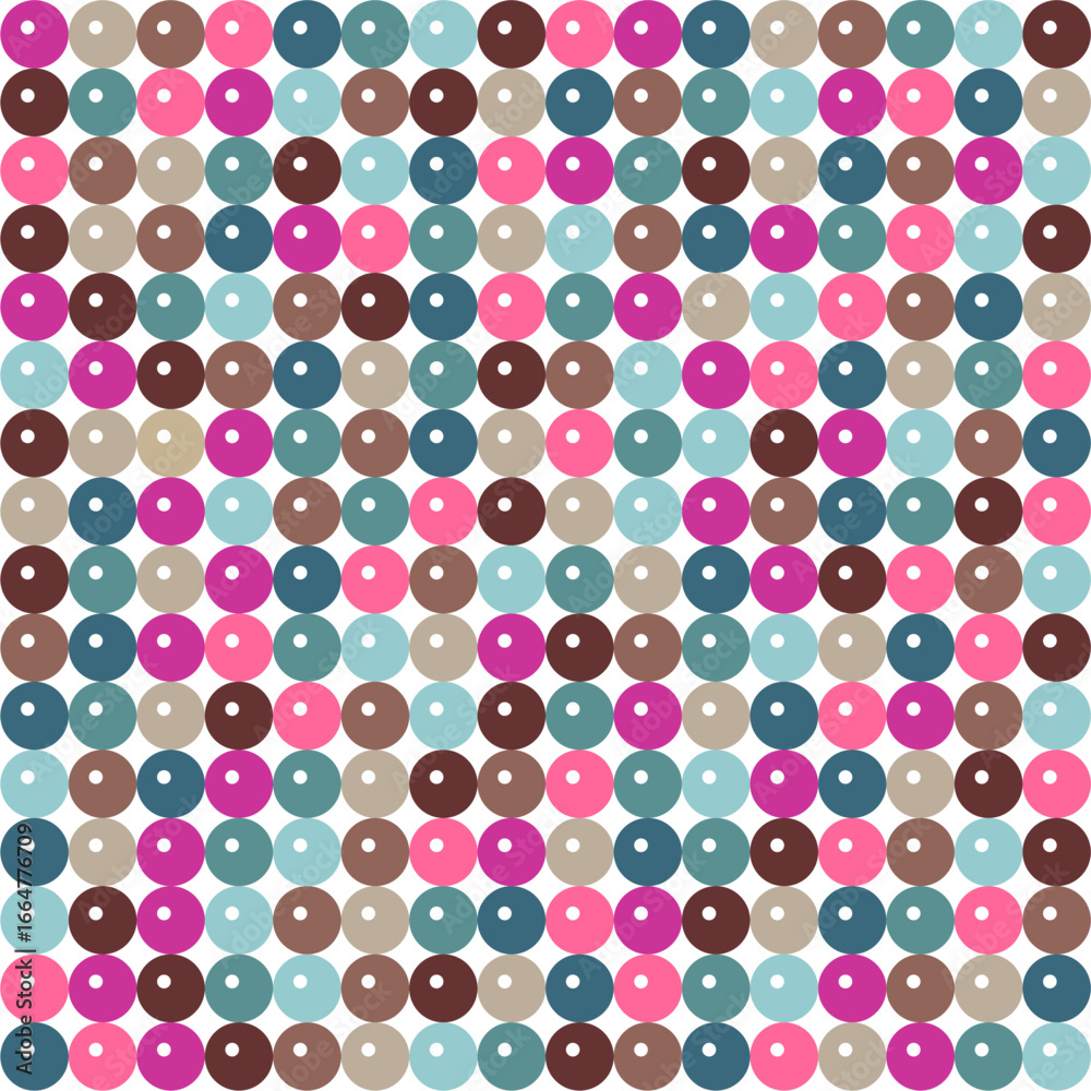  Seamless pattern with polka dot circles vector artistic print for textile paper decor wallpaper background endless creative art
