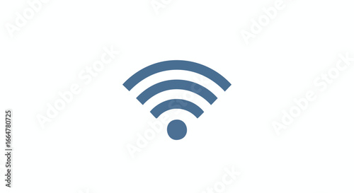 Minimalist wireless signal symbol on a clean white background depicting connectivity and communication in a modern digital age