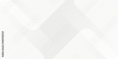 3D white geometric abstract background overlap layer on bright space with rounded rhomb effect decoration