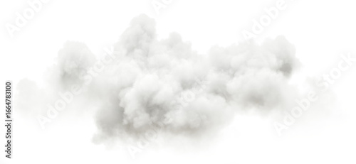 Fotografija Serenity white soft clouds floating isolation on transparent backgrounds 3d illu