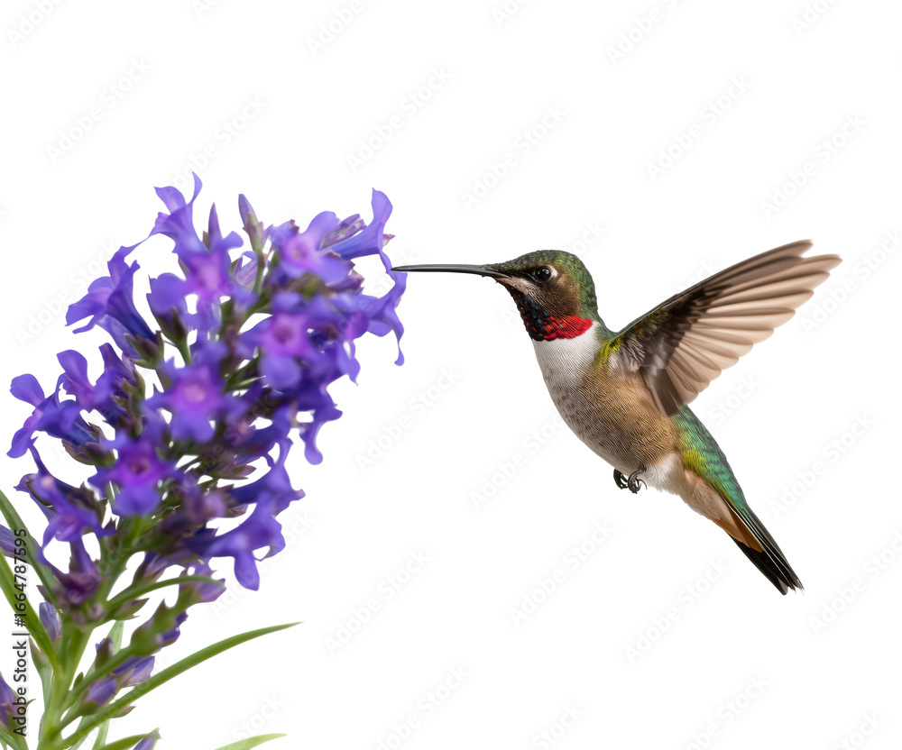 Fototapeta premium Beautiful Hummingbird isolated on transparent background