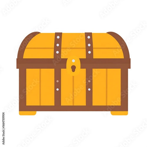 A simple, flat illustration of a treasure chest