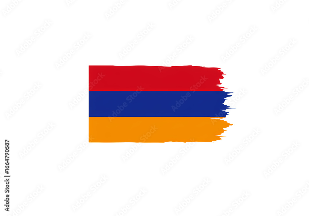 Fototapeta premium Armenian Flag Torn Edge Graphic Design Element isolated on transparent background