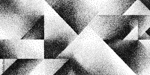 Geometric stipple pattern with halftone effect for artistic design and decoration