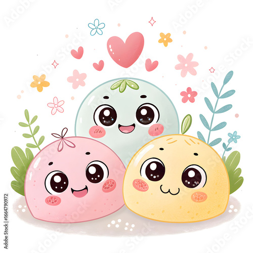 hand drawn kawaii illustration