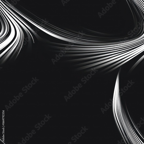 Abstract road clipart spiraling inward with clean lines and smooth curves, high-contrast vector look.