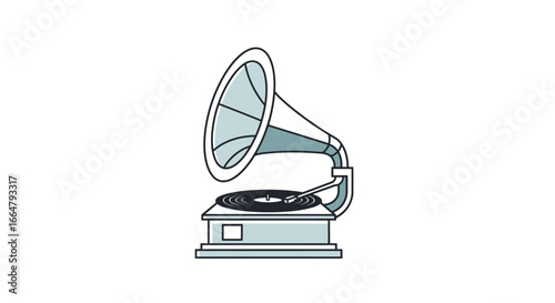 vintage gramophone illustration highresolution transparent background image perfect for retro designs websites and social media