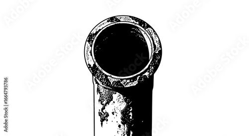 highresolution transparent background pipe illustration isolated rusty pipe end for industrial design website decoration and seamless composition