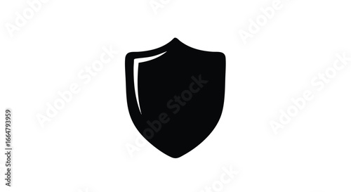Elegant shield emblem representing security and defense with a stylized minimalistic design for various security applications protection symbol 150