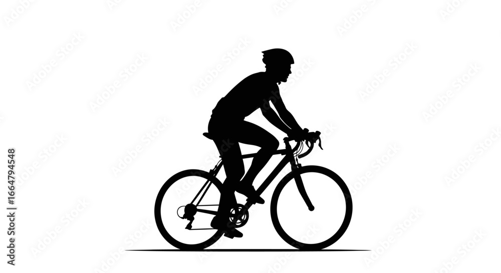 Obraz premium highresolution transparent background silhouette of cyclist perfect for websites apps and design projects
