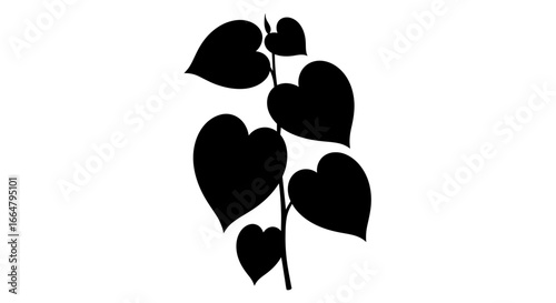 elegant heartshaped leaf vine highresolution transparent png for design projects websites and social media