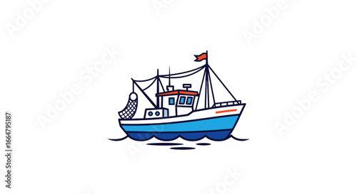 download this charming illustration of a fishing trawler featuring a transparent background for seamless integration into your designs websites or presentations