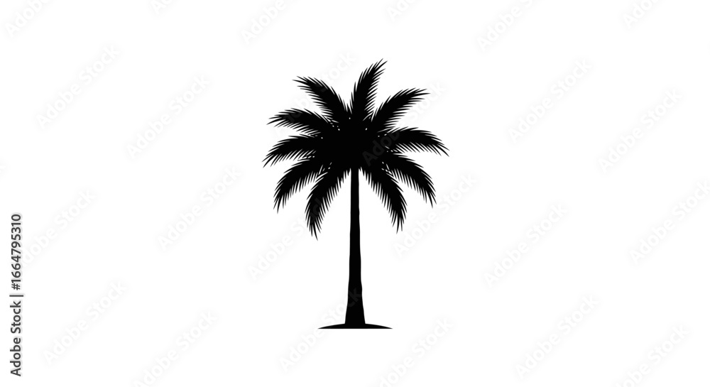 Fototapeta premium download this striking transparent background palm tree silhouette perfect for websites logos and tropical designs highresolution isolated png for seamless integration into your projects