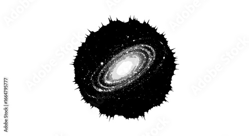 stunning transparent galaxy illustration isolated spiral nebula for design projects websites and presentations