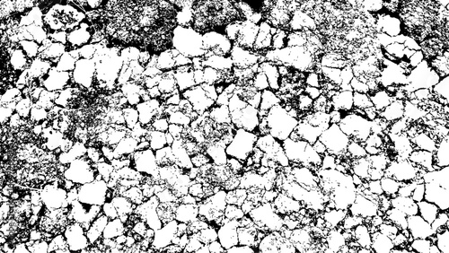 The texture of broken asphalt