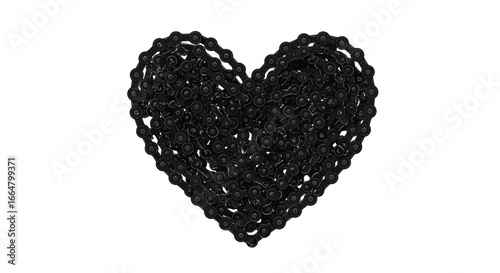 Heart shaped bicycle chain design for cycling enthusiasts and mechanics