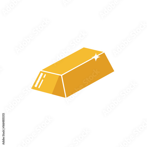 Illustration of a shiny gold bar, representing wealth and investment.