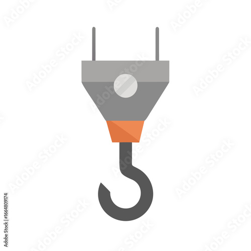 Crane hook icon, crane hook vector icon, Crane hook, crane hook on white background, crane hook isolated on white.