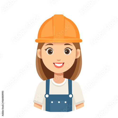 Vector illustration of a woman character designed for labor.