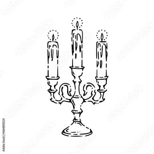 retro candelabra folk art