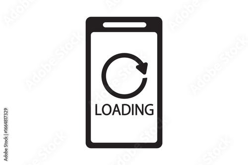 ロード中を示すスマホ画面