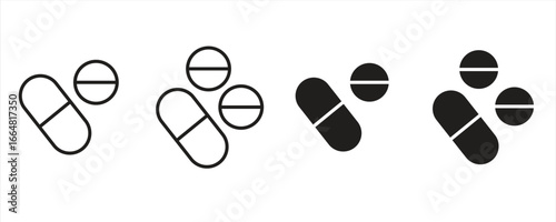 Dietary supplement icon, Pixel Perfect, For Mobile and Web, vector illustration.

