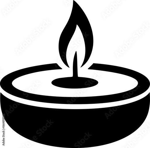 Candle Silhouette – Self Care Icon