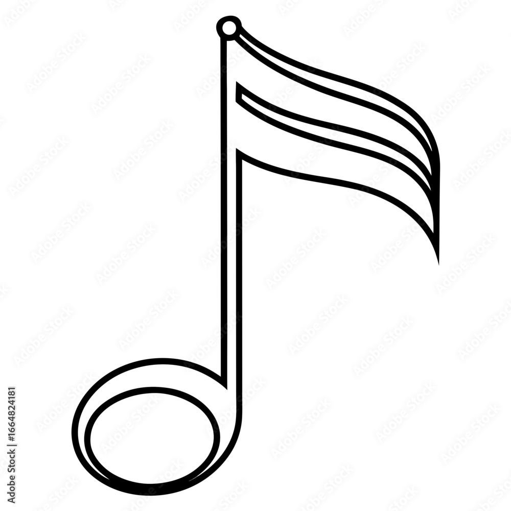 Minimalist Music Note Line Art Minimalist Music Note Line Art