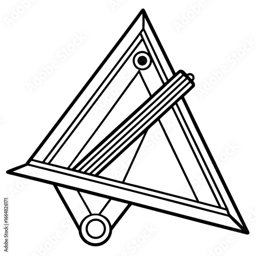 Minimalist Triangle Bell – Musical Art Vector