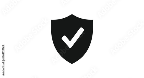 Secure Approval: Symbolizing Protection and Validation with a Tick Mark inside a Shield 69 characters