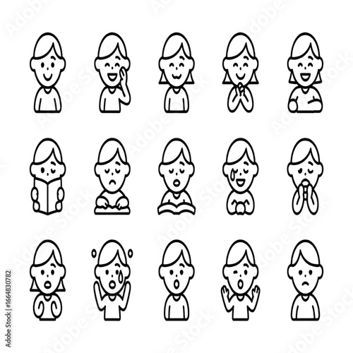 Girl Character Expressions