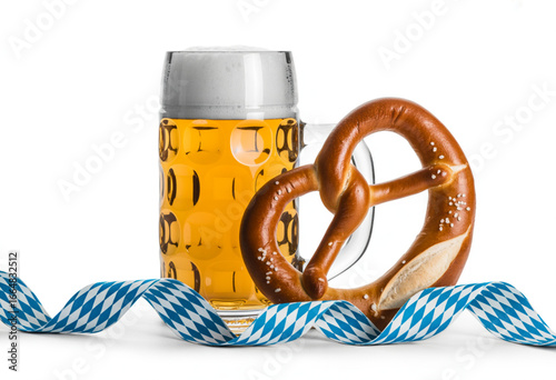 Oktoberfest celebration beer pretzels