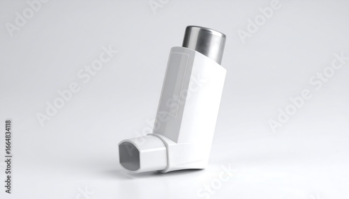White inhaler on plain background