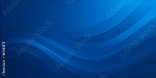 Abstract blue wave background with flowing lines and gradient design