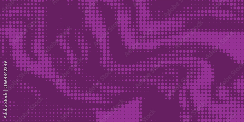 Fototapeta premium Abstract dots halftone purple color pattern gradient texture background.
